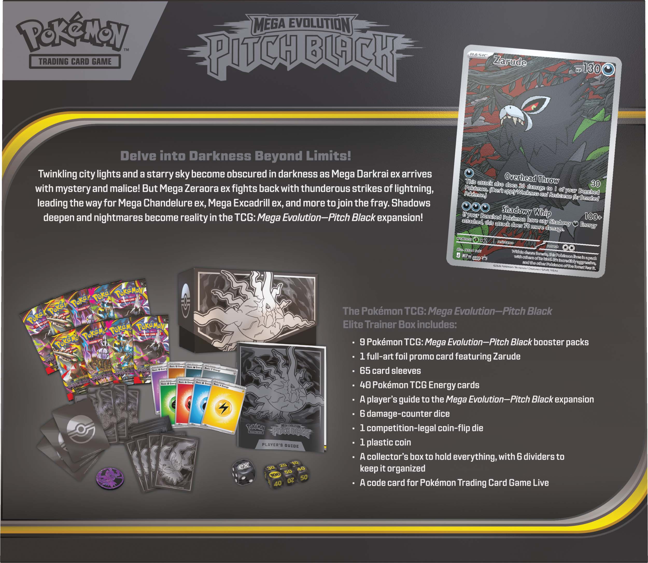 PRE-ORDER: Mega Evolution Pitch Black Elite Trainer Box