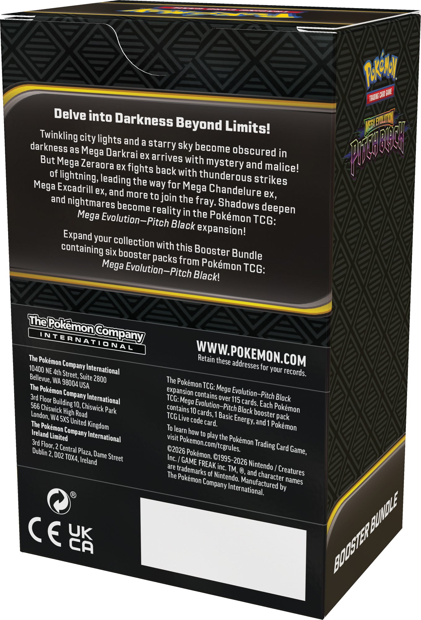 PRE-ORDER: Pokémon TCG: Mega Evolution—Pitch Black Booster Bundle